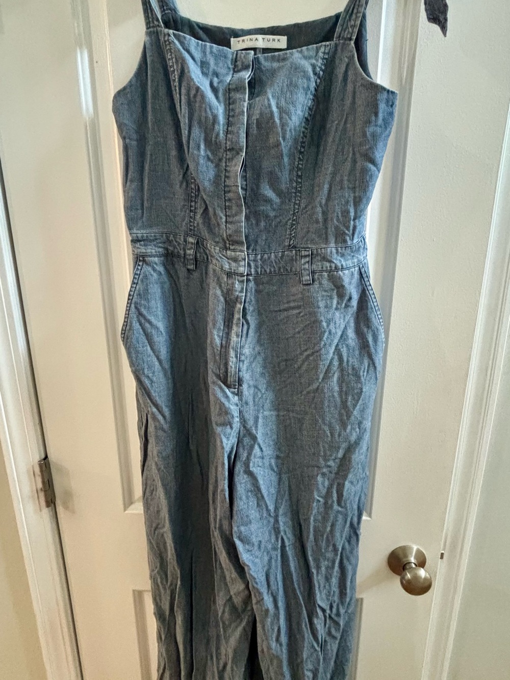 Trina Turk chambray jumpsuit size 4
